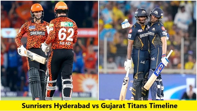 Sunrisers Hyderabad vs Gujarat Titans Timeline