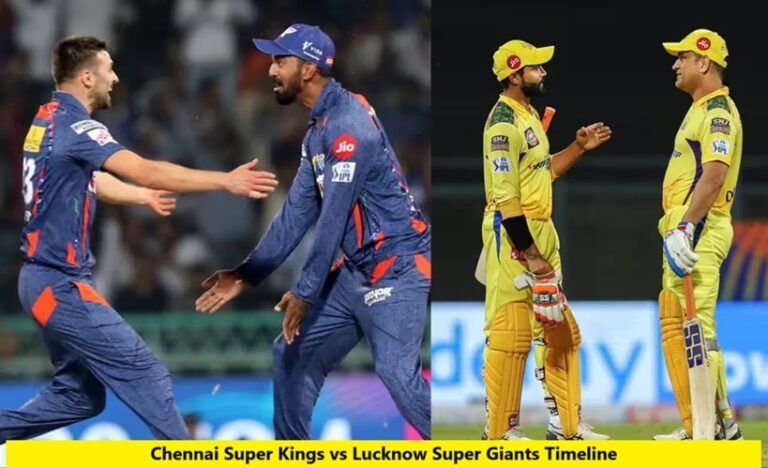 Chennai Super Kings vs Lucknow Super Giants Timeline